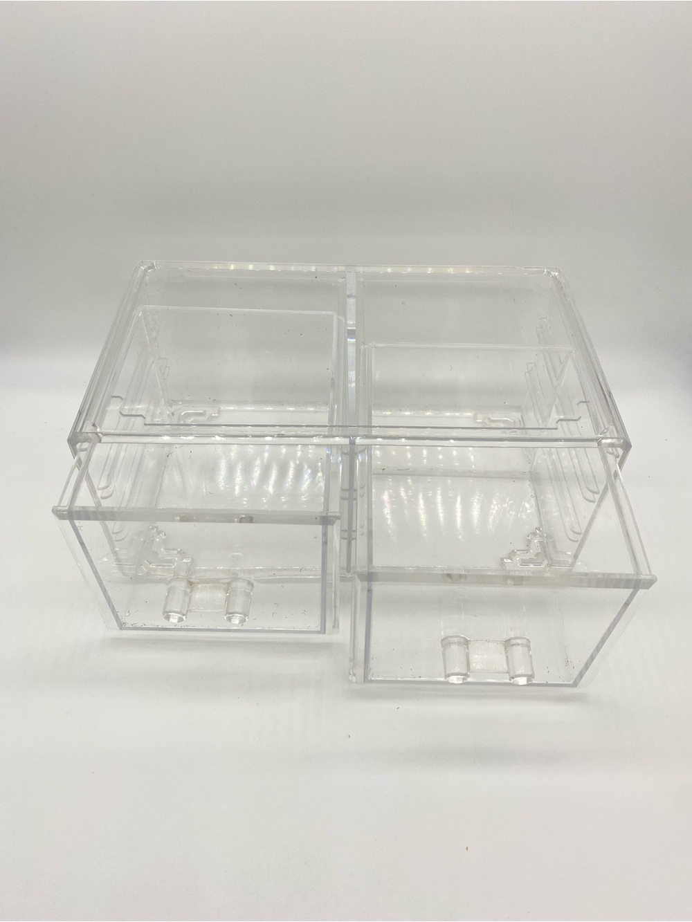 Clear Acrylic 2 Compartment Drawer Storage Organizer - Picture 2 of 5